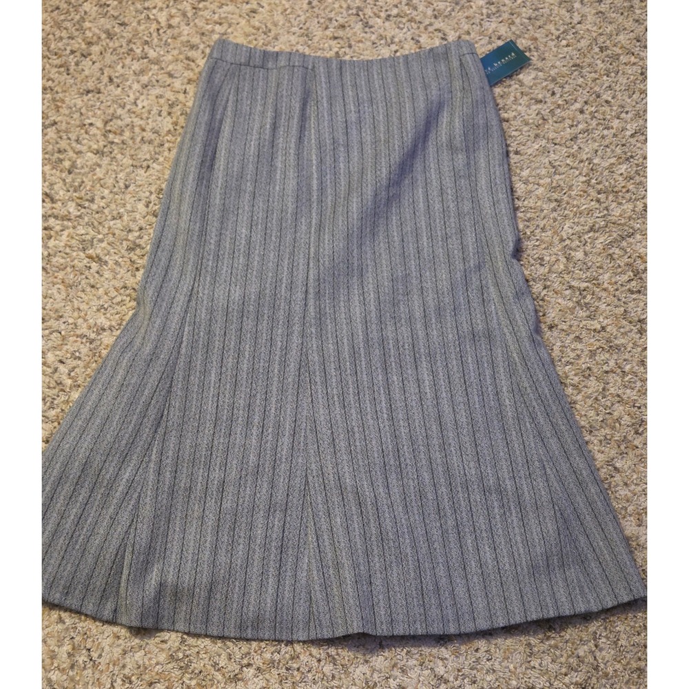 NWT‎ Harve Benard 100% Wool Lined Skirt Women's Size 10 Gray Back Zip